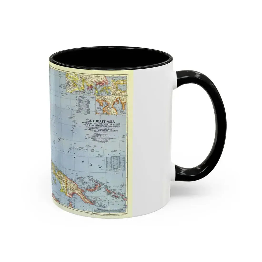 Asia - Southeast (1944) (Map) Accent Coffee Mug - Go Mug Yourself