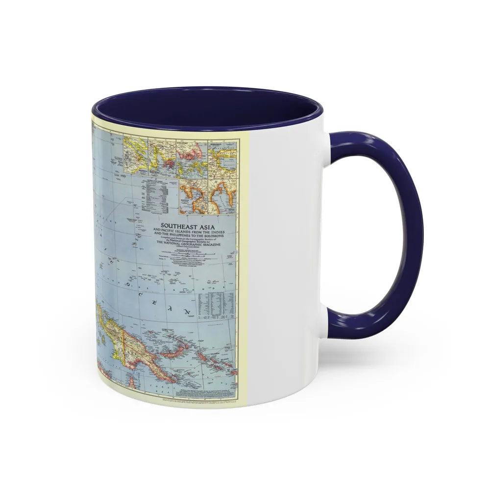 Asia - Southeast (1944) (Map) Accent Coffee Mug-Go Mug Yourself