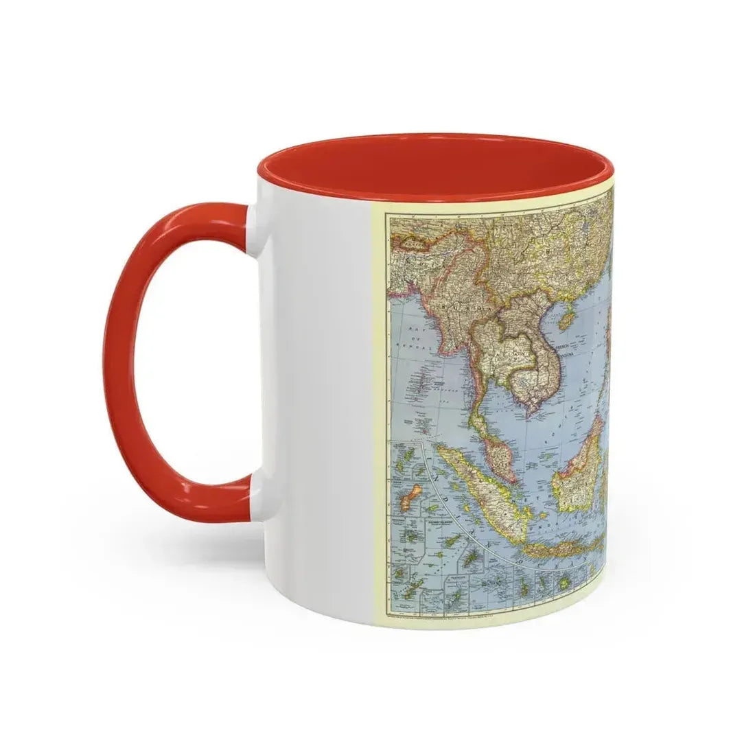 Asia - Southeast (1944) (Map) Accent Coffee Mug - Go Mug Yourself