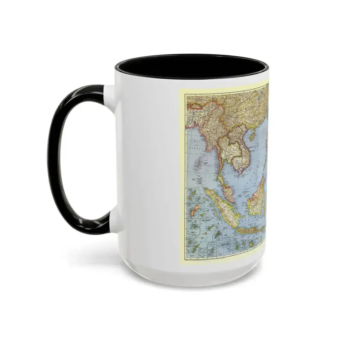 Asia - Southeast (1944) (Map) Accent Coffee Mug - Go Mug Yourself