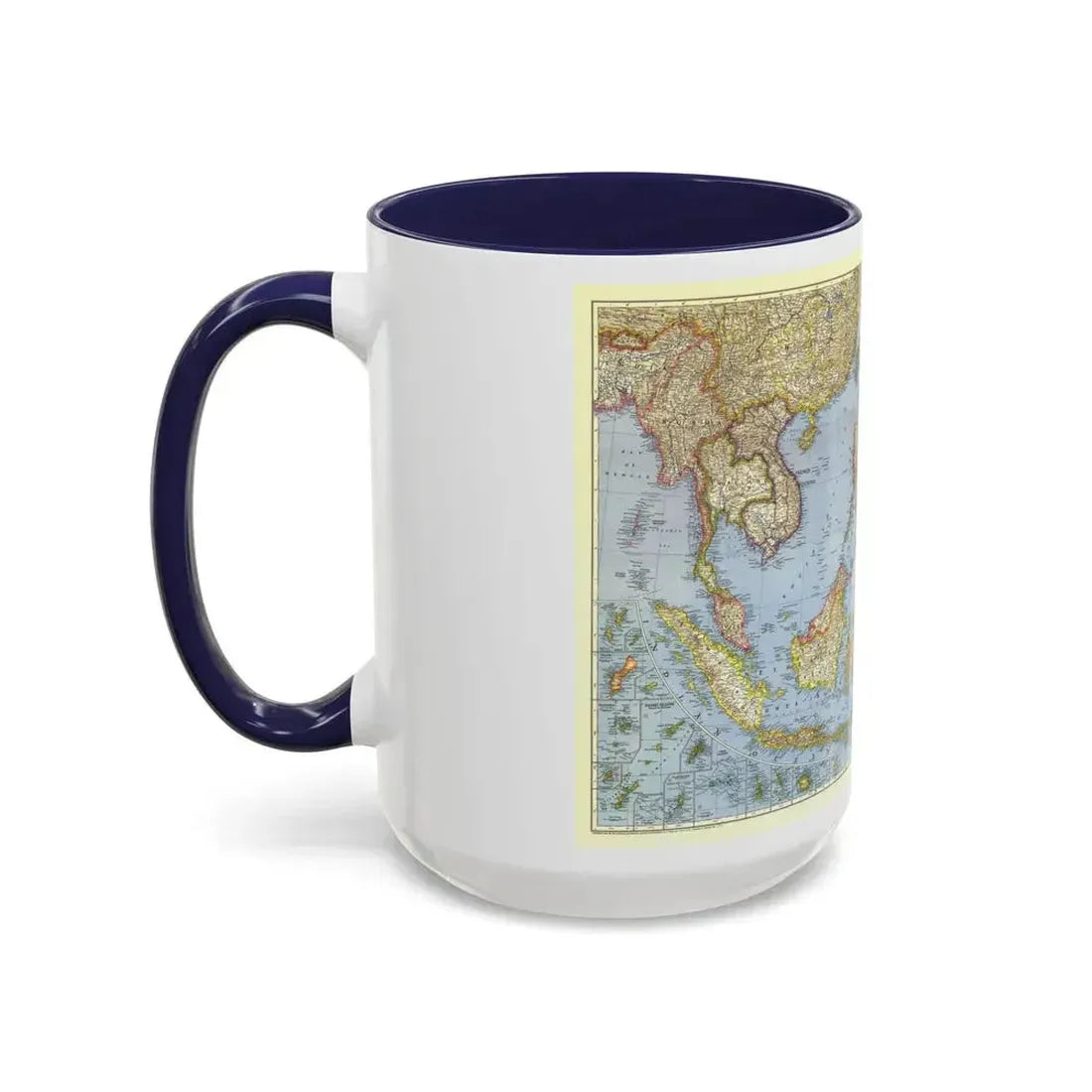 Asia - Southeast (1944) (Map) Accent Coffee Mug - Go Mug Yourself