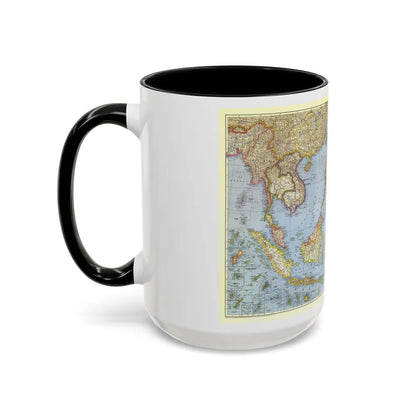 Asia - Southeast (1944) (Map) Accent Coffee Mug-Go Mug Yourself