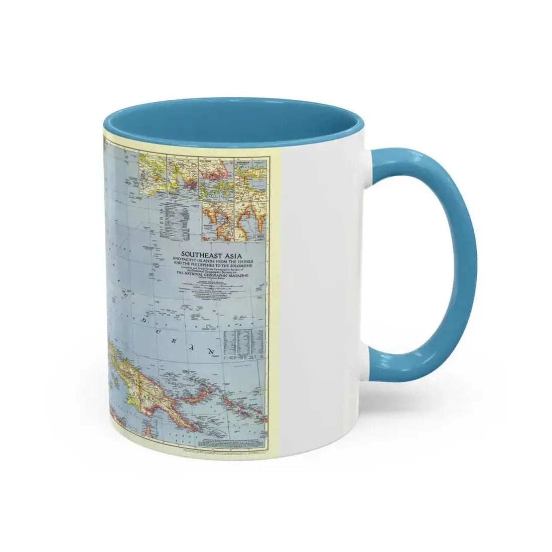 Asia - Southeast (1944) (Map) Accent Coffee Mug - Go Mug Yourself