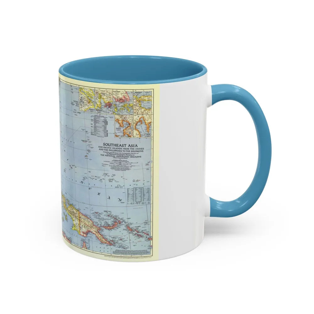 Asia - Southeast (1944) (Map) Accent Coffee Mug-Go Mug Yourself