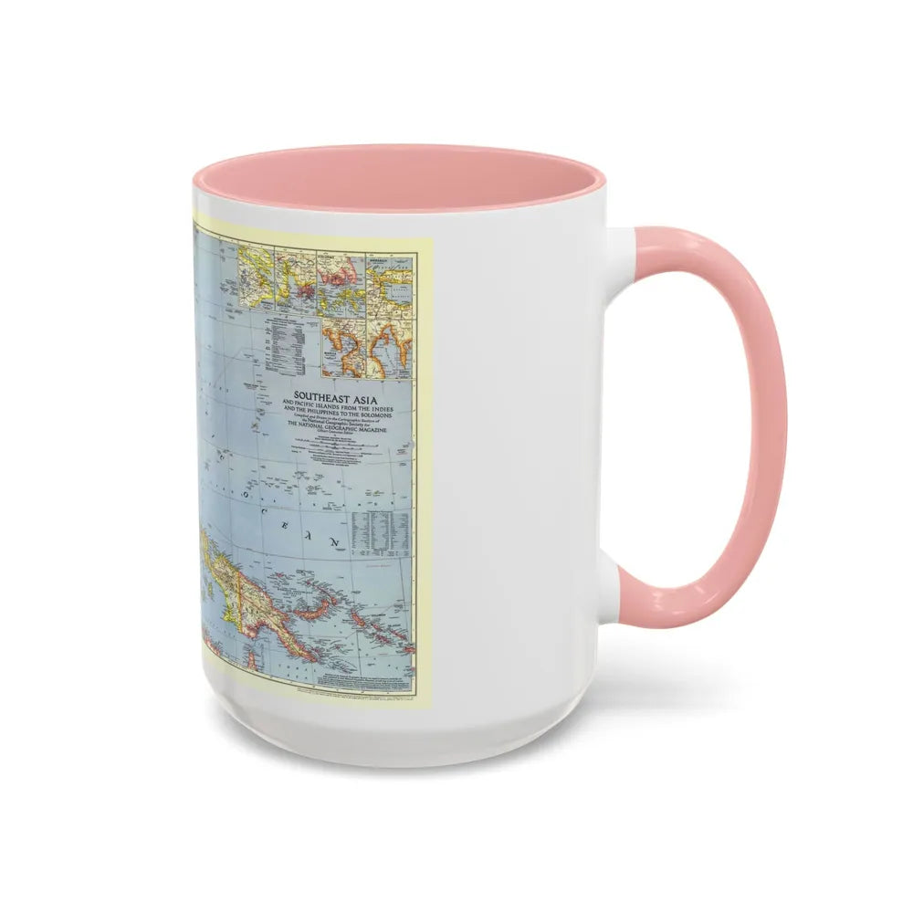 Asia - Southeast (1944) (Map) Accent Coffee Mug-Go Mug Yourself