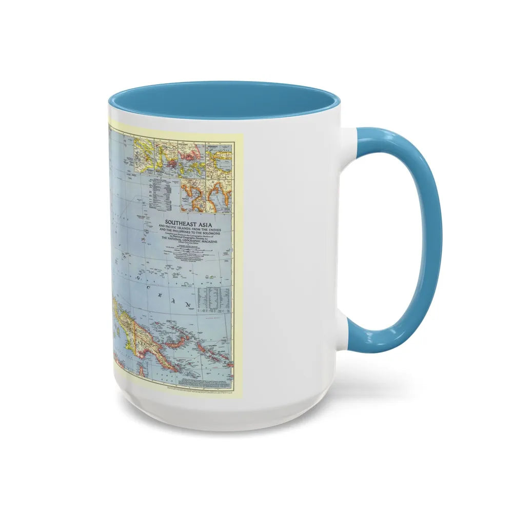 Asia - Southeast (1944) (Map) Accent Coffee Mug-Go Mug Yourself