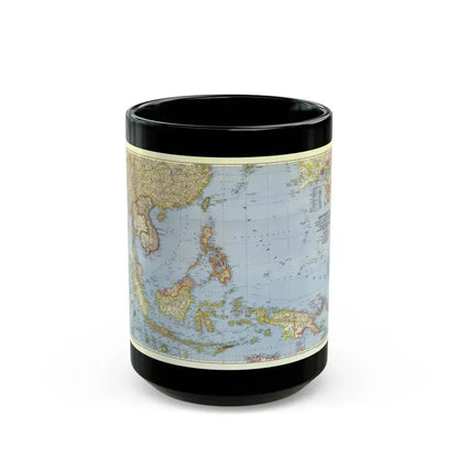 Asia - Southeast (1944) (Map) Black Coffee Mug 15oz - Go Mug Yourself