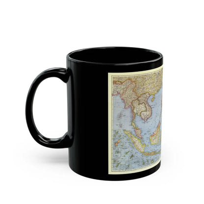 Asia - Southeast (1944) (Map) Black Coffee Mug-Go Mug Yourself