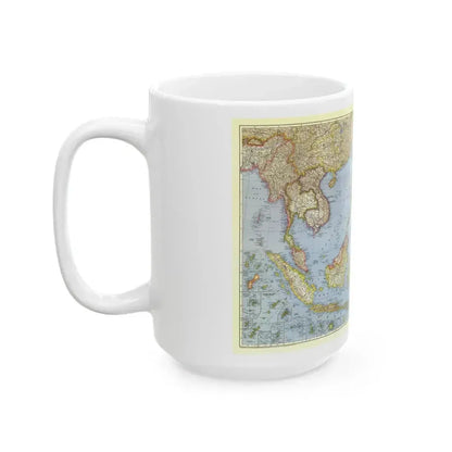 Asia - Southeast (1944) (Map) White Coffee Mug - Go Mug Yourself