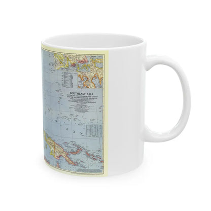 Asia - Southeast (1944) (Map) White Coffee Mug-Go Mug Yourself