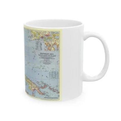 Asia - Southeast (1944) (Map) White Coffee Mug - Go Mug Yourself