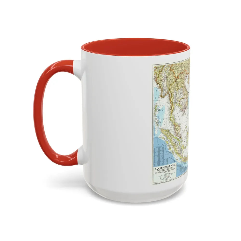 Asia - Southeast (1955) (Map) Accent Coffee Mug-Go Mug Yourself