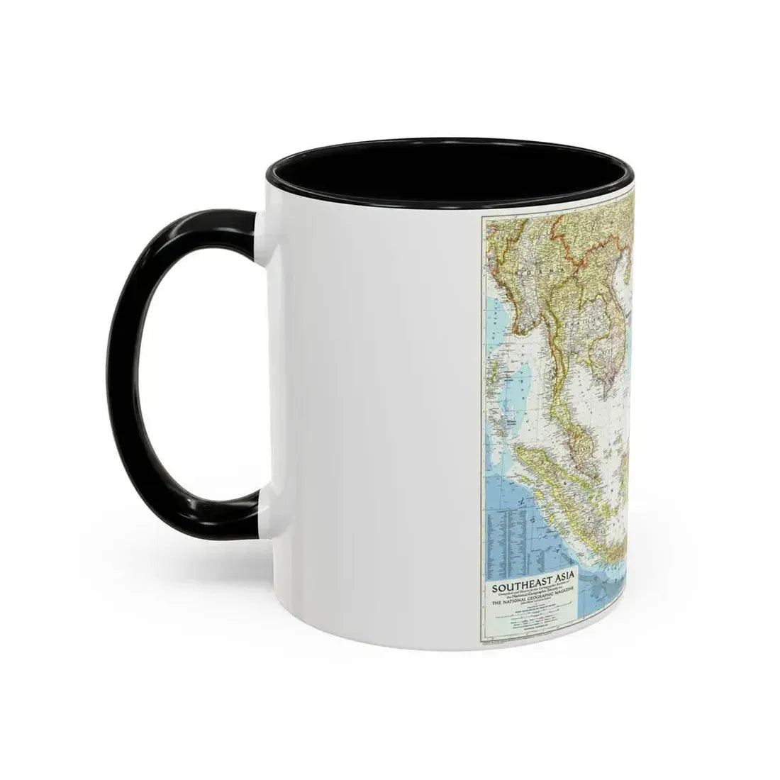 Asia - Southeast (1955) (Map) Accent Coffee Mug - Go Mug Yourself