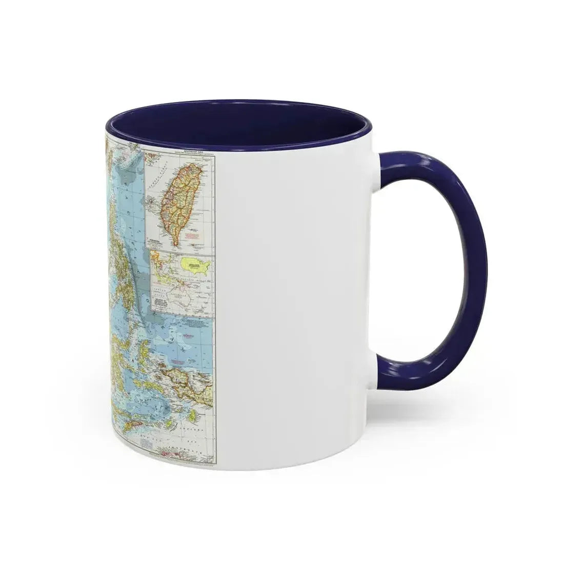 Asia - Southeast (1955) (Map) Accent Coffee Mug - Go Mug Yourself
