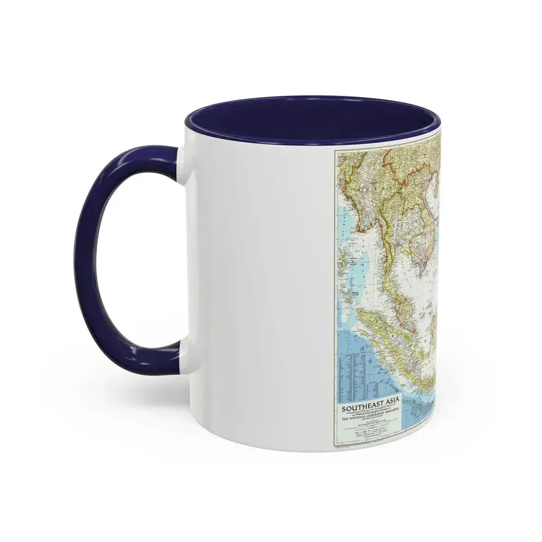 Asia - Southeast (1955) (Map) Accent Coffee Mug - Go Mug Yourself