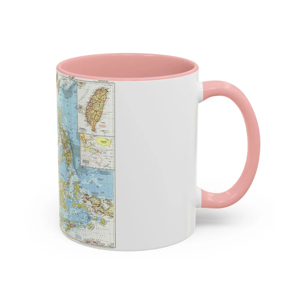 Asia - Southeast (1955) (Map) Accent Coffee Mug-Go Mug Yourself