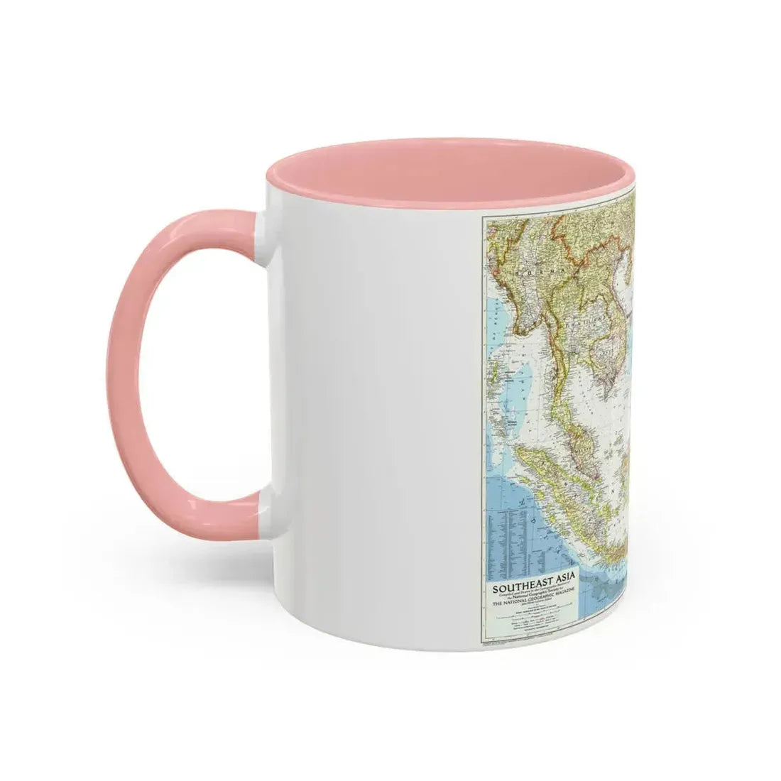Asia - Southeast (1955) (Map) Accent Coffee Mug - Go Mug Yourself