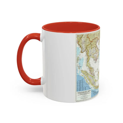 Asia - Southeast (1955) (Map) Accent Coffee Mug-Go Mug Yourself