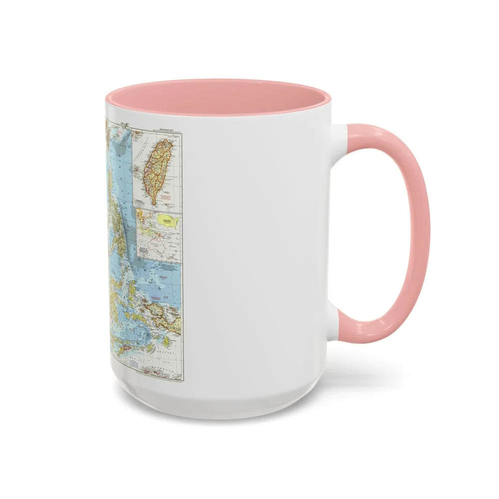 Asia - Southeast (1955) (Map) Accent Coffee Mug-Go Mug Yourself