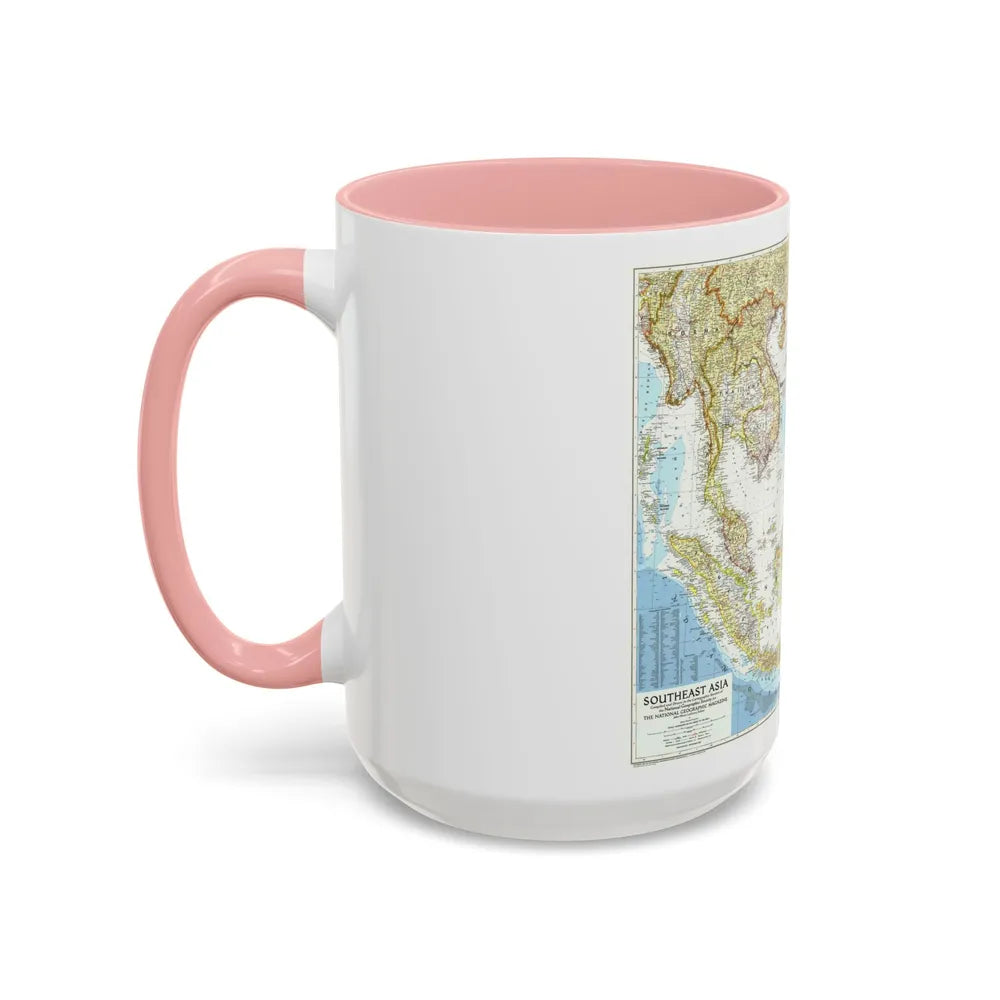 Asia - Southeast (1955) (Map) Accent Coffee Mug-Go Mug Yourself