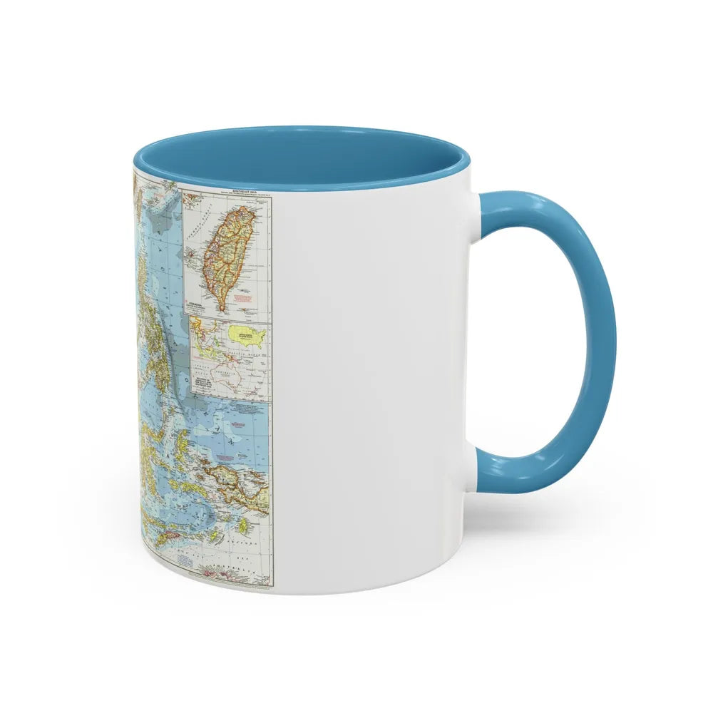 Asia - Southeast (1955) (Map) Accent Coffee Mug-Go Mug Yourself