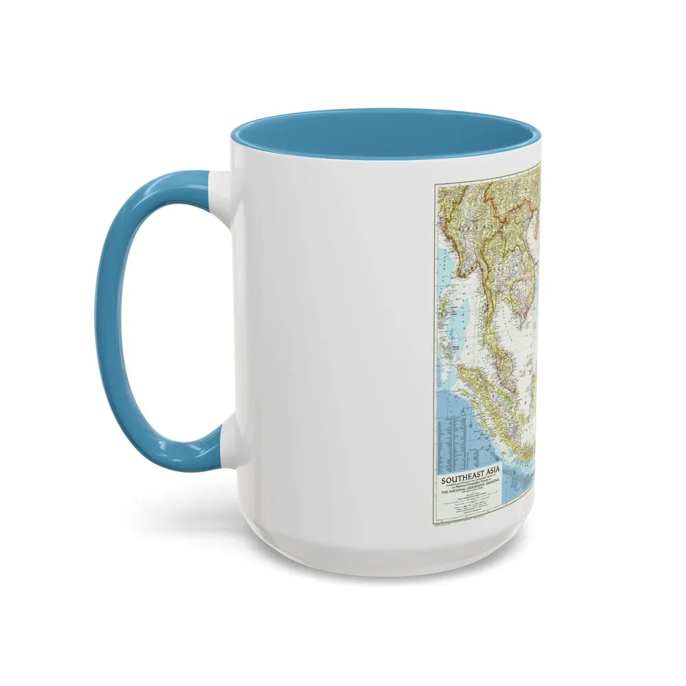 Asia - Southeast (1955) (Map) Accent Coffee Mug-Go Mug Yourself