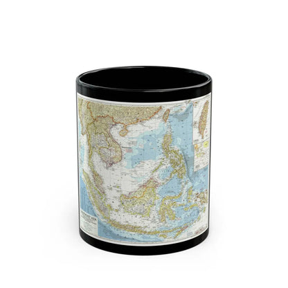 Asia - Southeast (1955) (Map) Black Coffee Mug-11oz-Go Mug Yourself