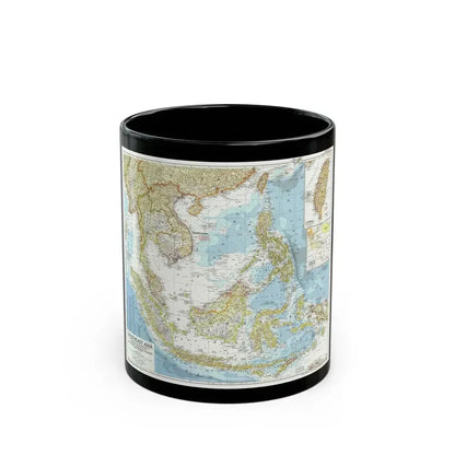 Asia - Southeast (1955) (Map) Black Coffee Mug 11oz - Go Mug Yourself