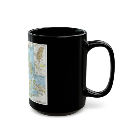 Asia - Southeast (1955) (Map) Black Coffee Mug-Go Mug Yourself