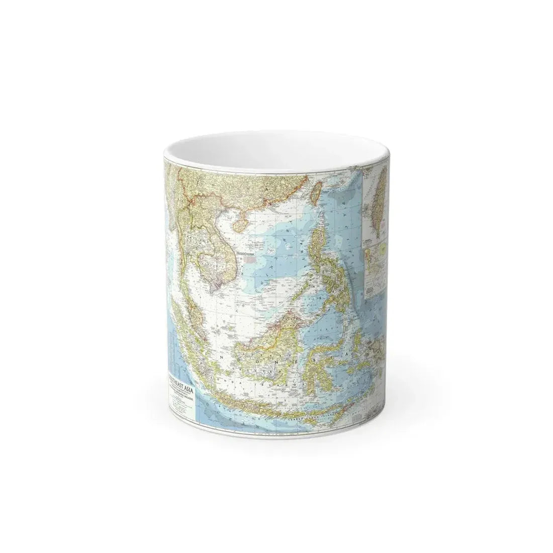 Asia - Southeast (1955) (Map) Color Changing Mug 11oz Default Title 11oz - Go Mug Yourself