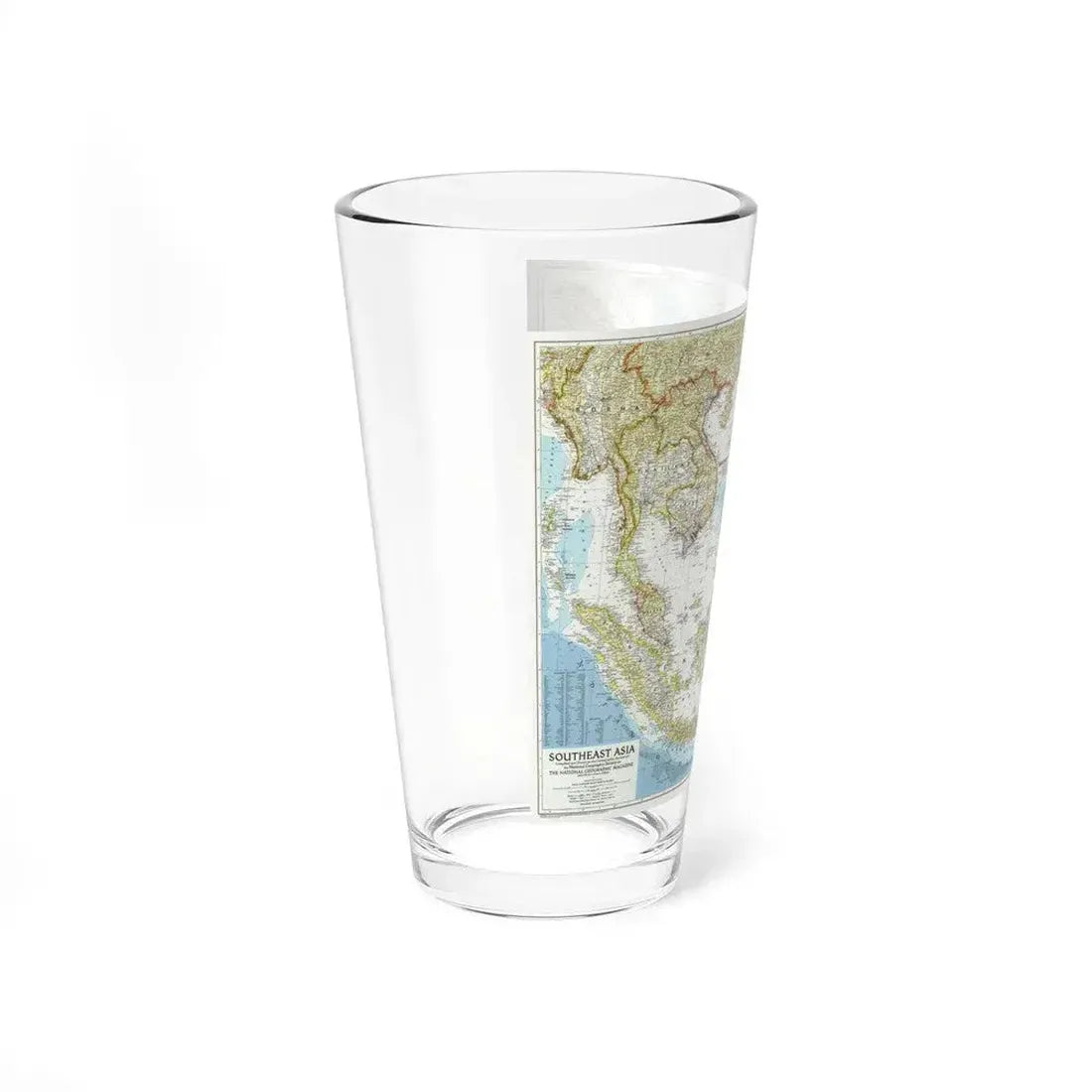 Asia - Southeast (1955) (Map) Pint Glass 16oz - Go Mug Yourself