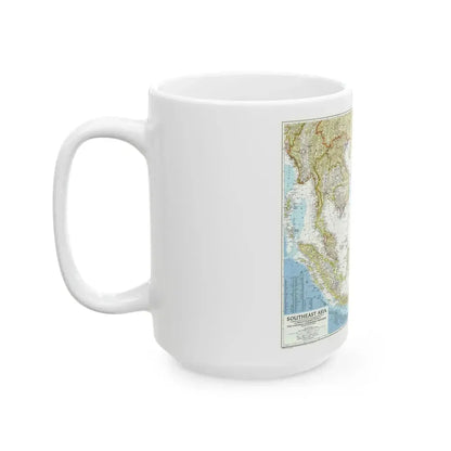 Asia - Southeast (1955) (Map) White Coffee Mug - Go Mug Yourself