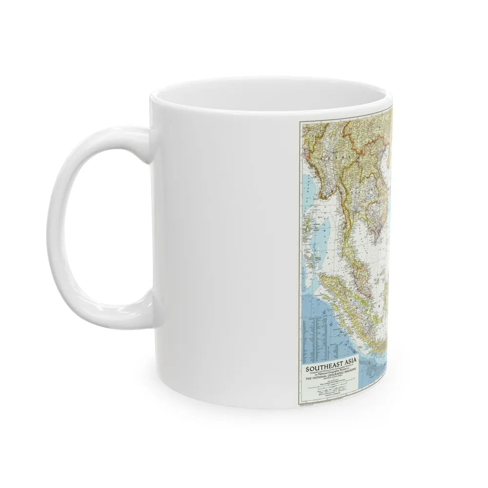 Asia - Southeast (1955) (Map) White Coffee Mug-Go Mug Yourself