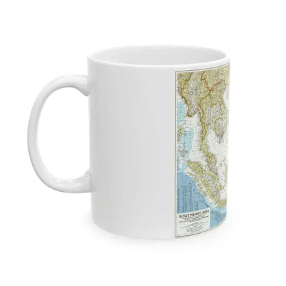 Asia - Southeast (1955) (Map) White Coffee Mug - Go Mug Yourself