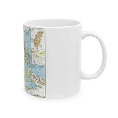 Asia - Southeast (1955) (Map) White Coffee Mug - Go Mug Yourself