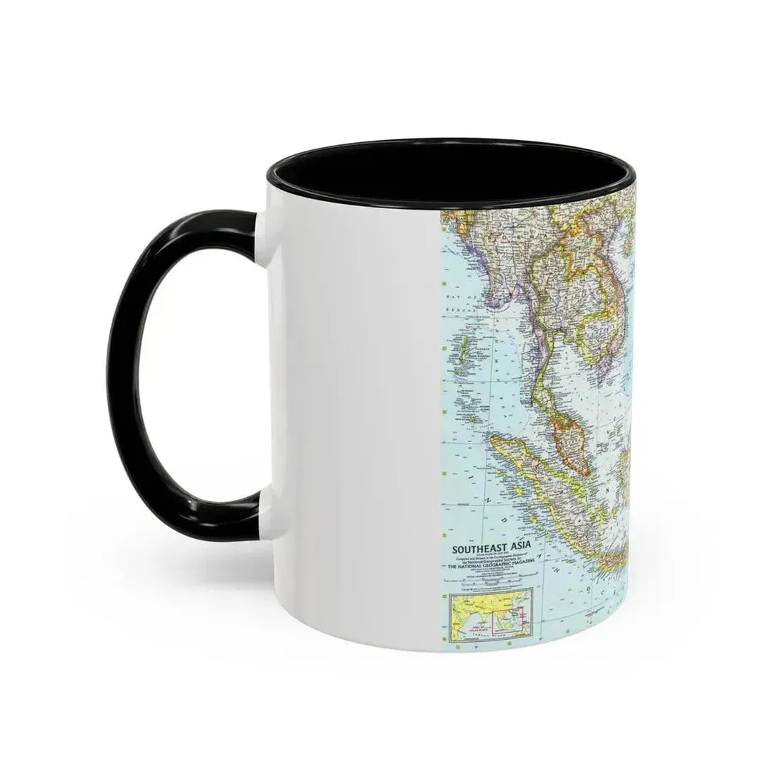 Asia - Southeast (1961) (Map) Accent Coffee Mug - Go Mug Yourself