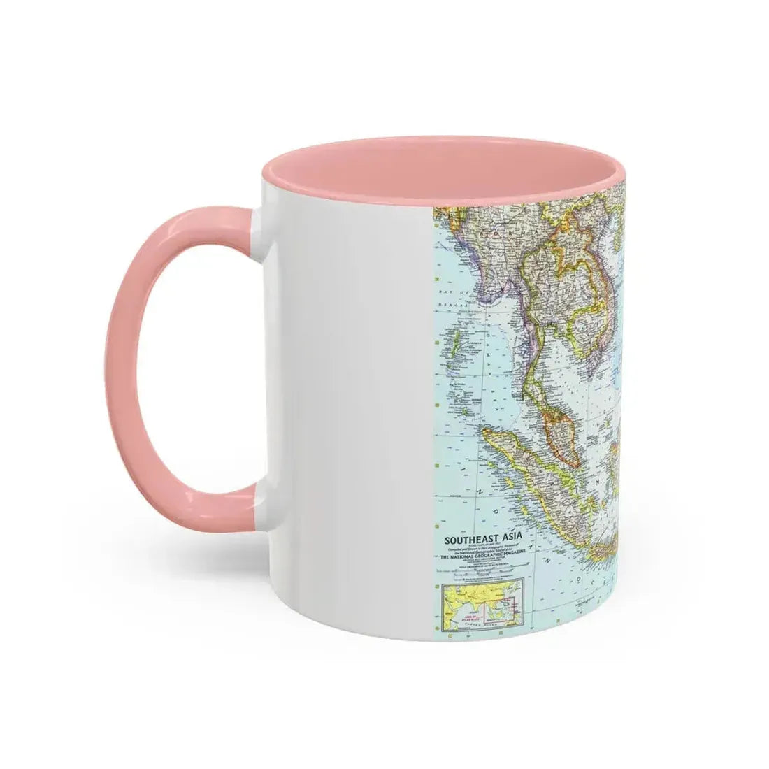 Asia - Southeast (1961) (Map) Accent Coffee Mug - Go Mug Yourself
