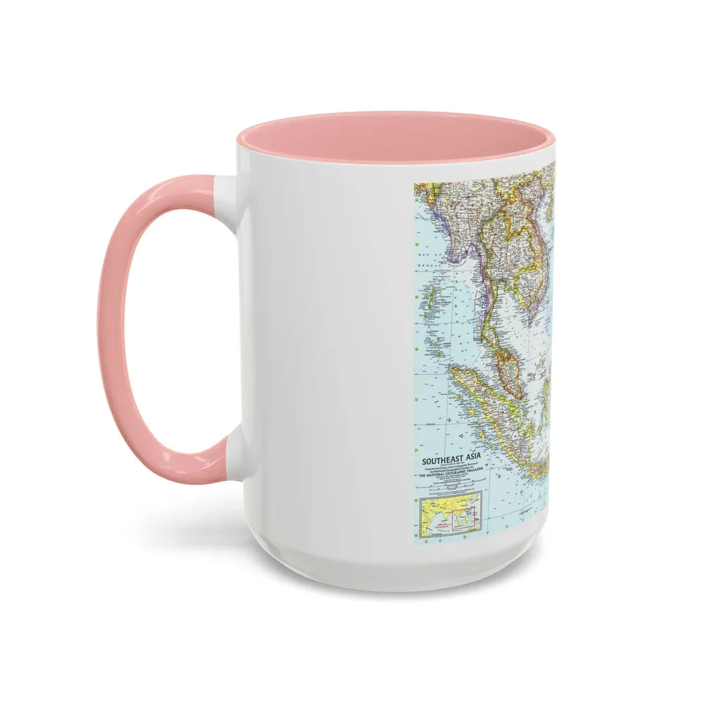 Asia - Southeast (1961) (Map) Accent Coffee Mug-Go Mug Yourself