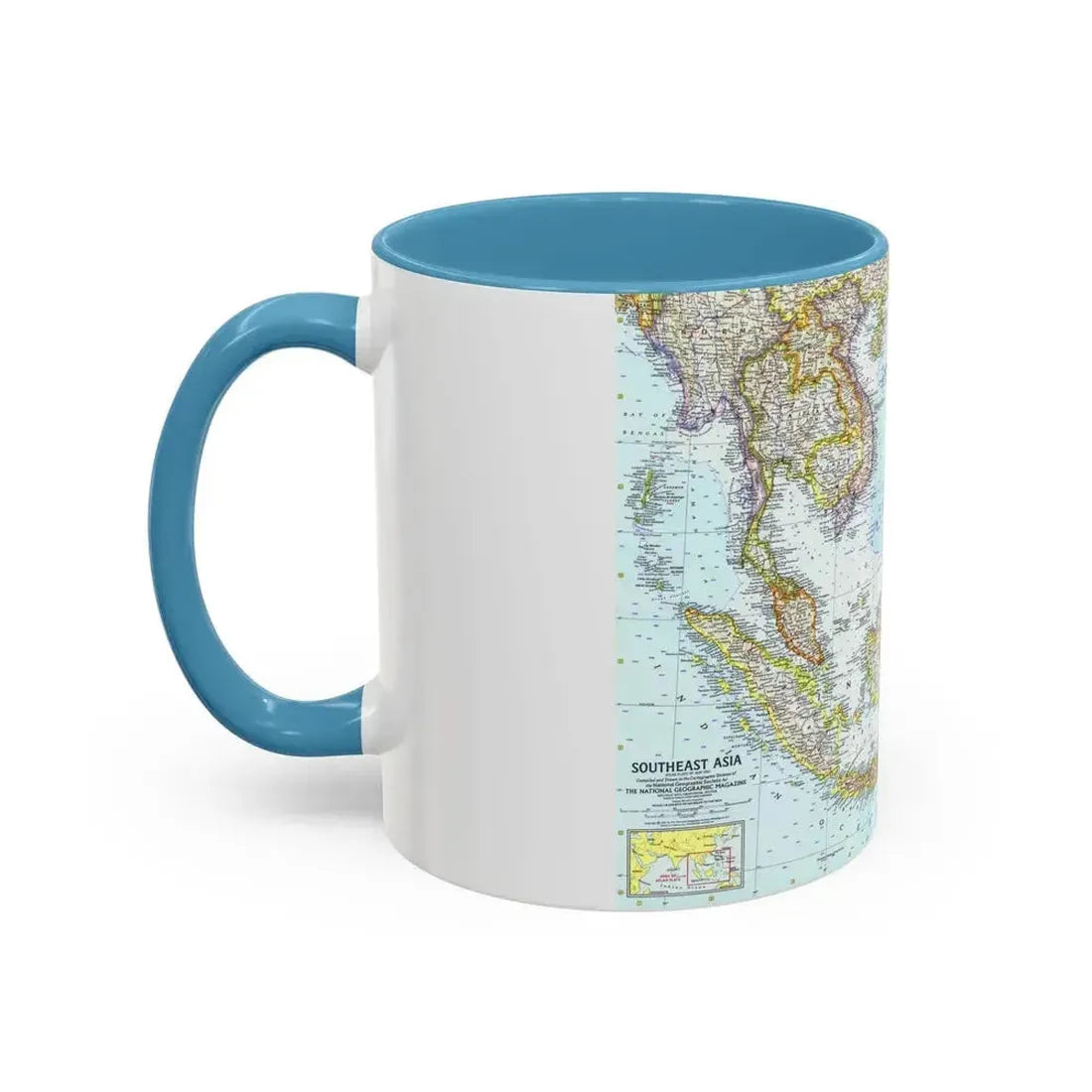 Asia - Southeast (1961) (Map) Accent Coffee Mug - Go Mug Yourself