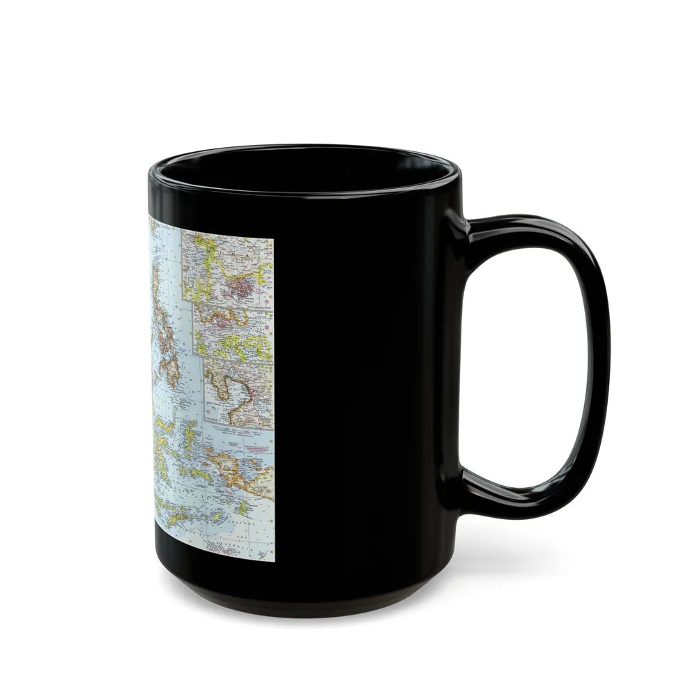 Asia - Southeast (1961) (Map) Black Coffee Mug-Go Mug Yourself