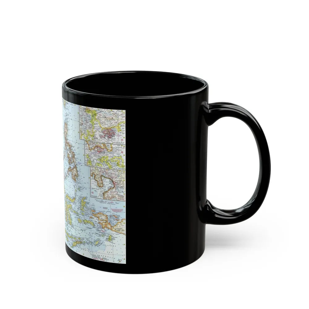 Asia - Southeast (1961) (Map) Black Coffee Mug-Go Mug Yourself