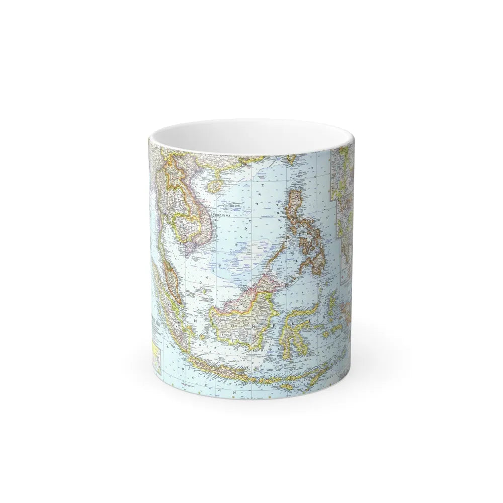 Asia - Southeast (1961) (Map) Color Changing Mug 11oz-11oz-Go Mug Yourself