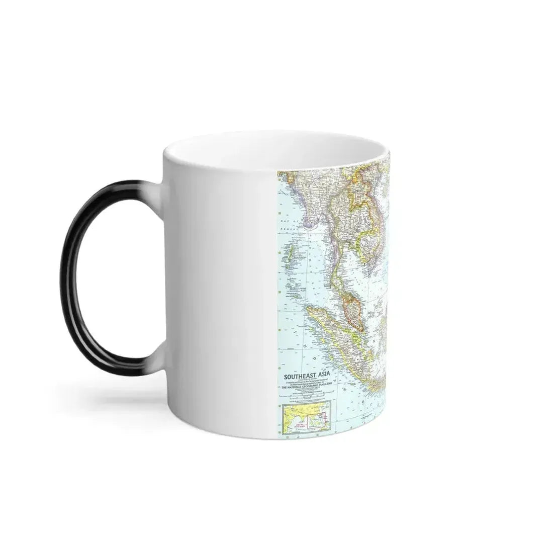Asia - Southeast (1961) (Map) Color Changing Mug 11oz - Go Mug Yourself
