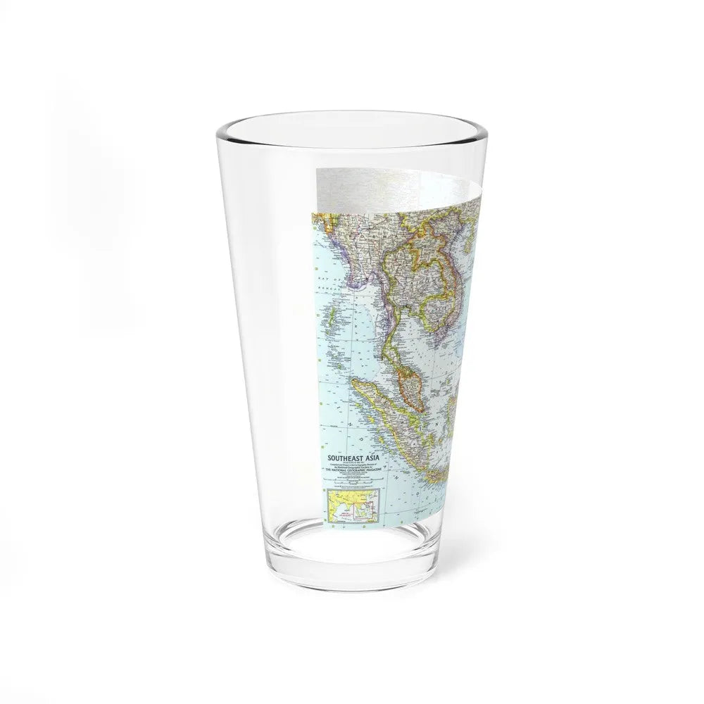 Asia - Southeast (1961) (Map) Pint Glass 16oz-Go Mug Yourself