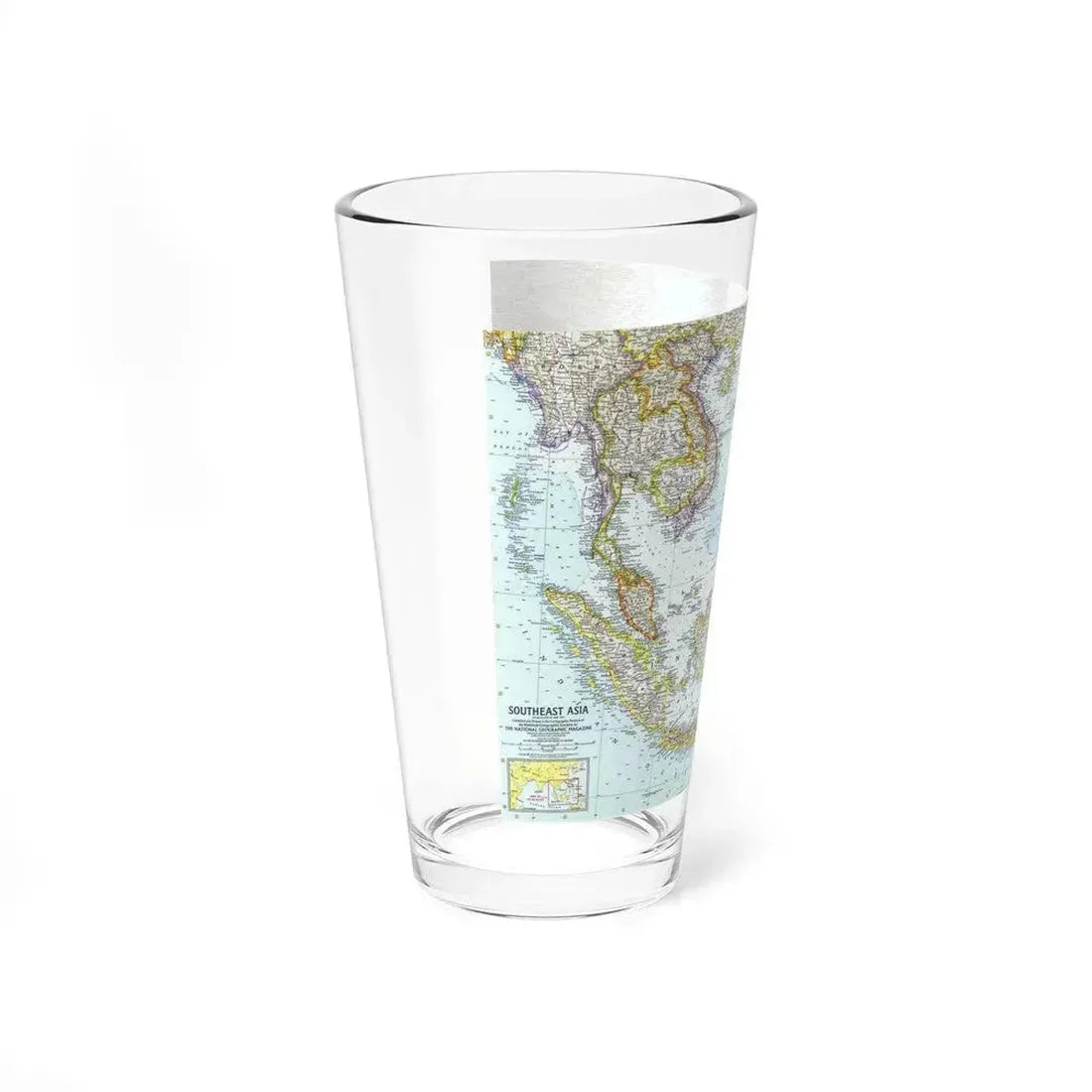 Asia - Southeast (1961) (Map) Pint Glass 16oz - Go Mug Yourself