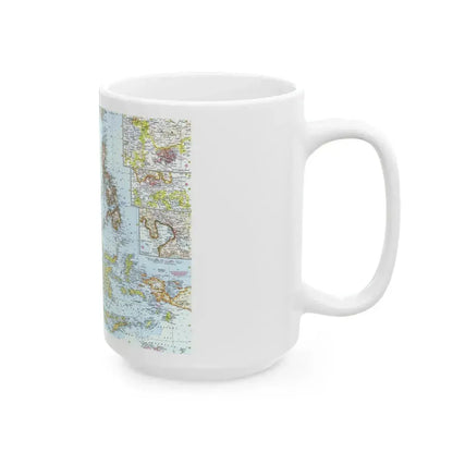 Asia - Southeast (1961) (Map) White Coffee Mug - Go Mug Yourself