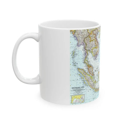 Asia - Southeast (1961) (Map) White Coffee Mug-Go Mug Yourself