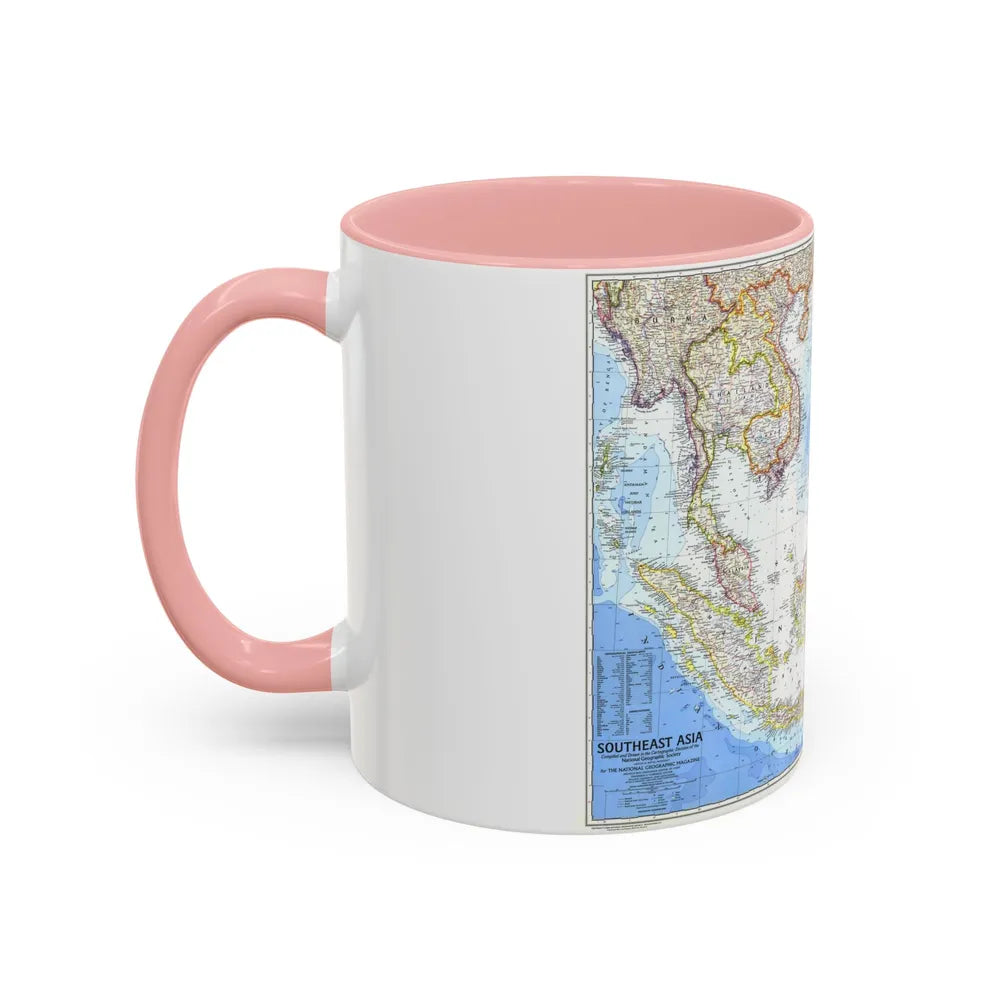 Asia - Southeast (1968) (Map) Accent Coffee Mug-Go Mug Yourself