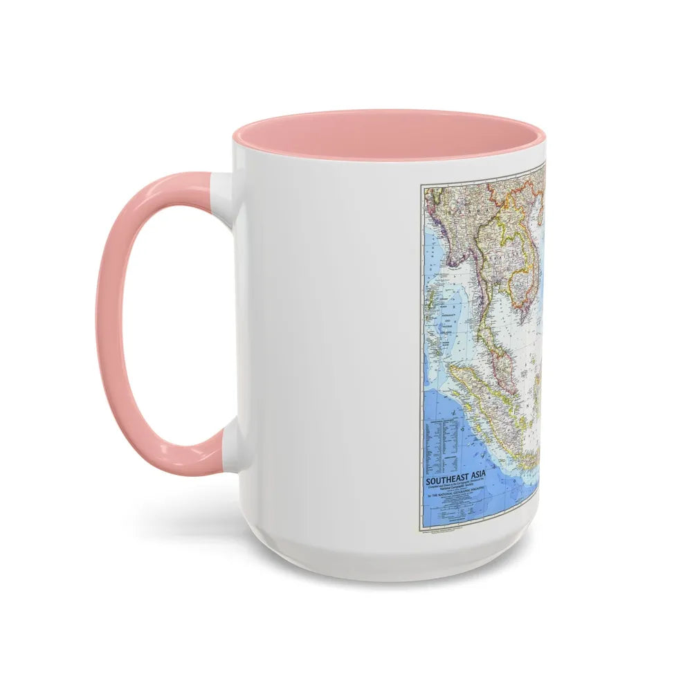 Asia - Southeast (1968) (Map) Accent Coffee Mug-Go Mug Yourself