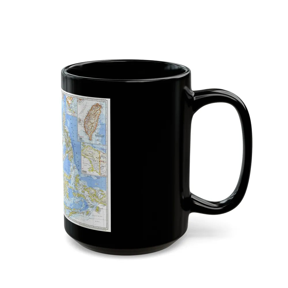 Asia - Southeast (1968) (Map) Black Coffee Mug-Go Mug Yourself